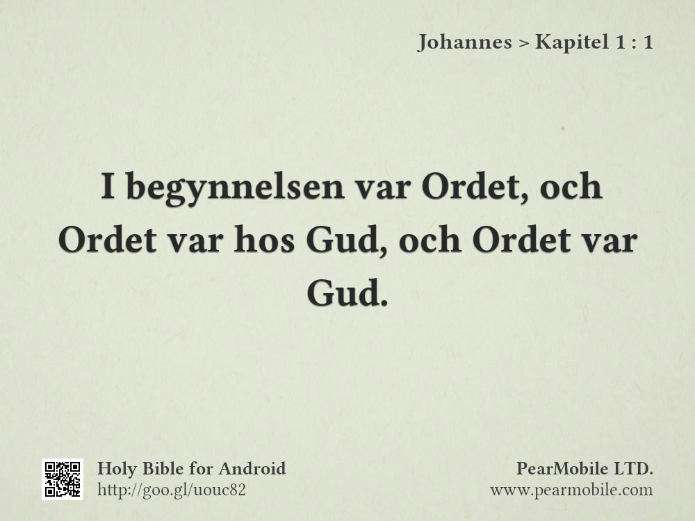Johannes, Kapitel 1:1
